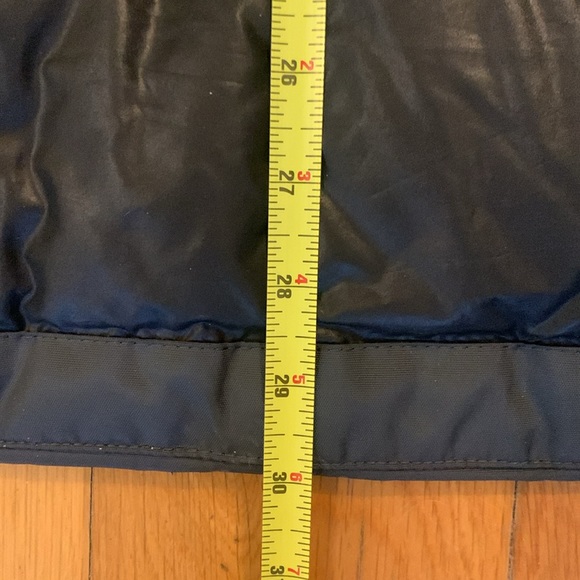 ANDREW MARC BLACK LAYERED PUFFER DOWN STORM WINTER COAT LEATHER TRIM - Picture 15 of 16